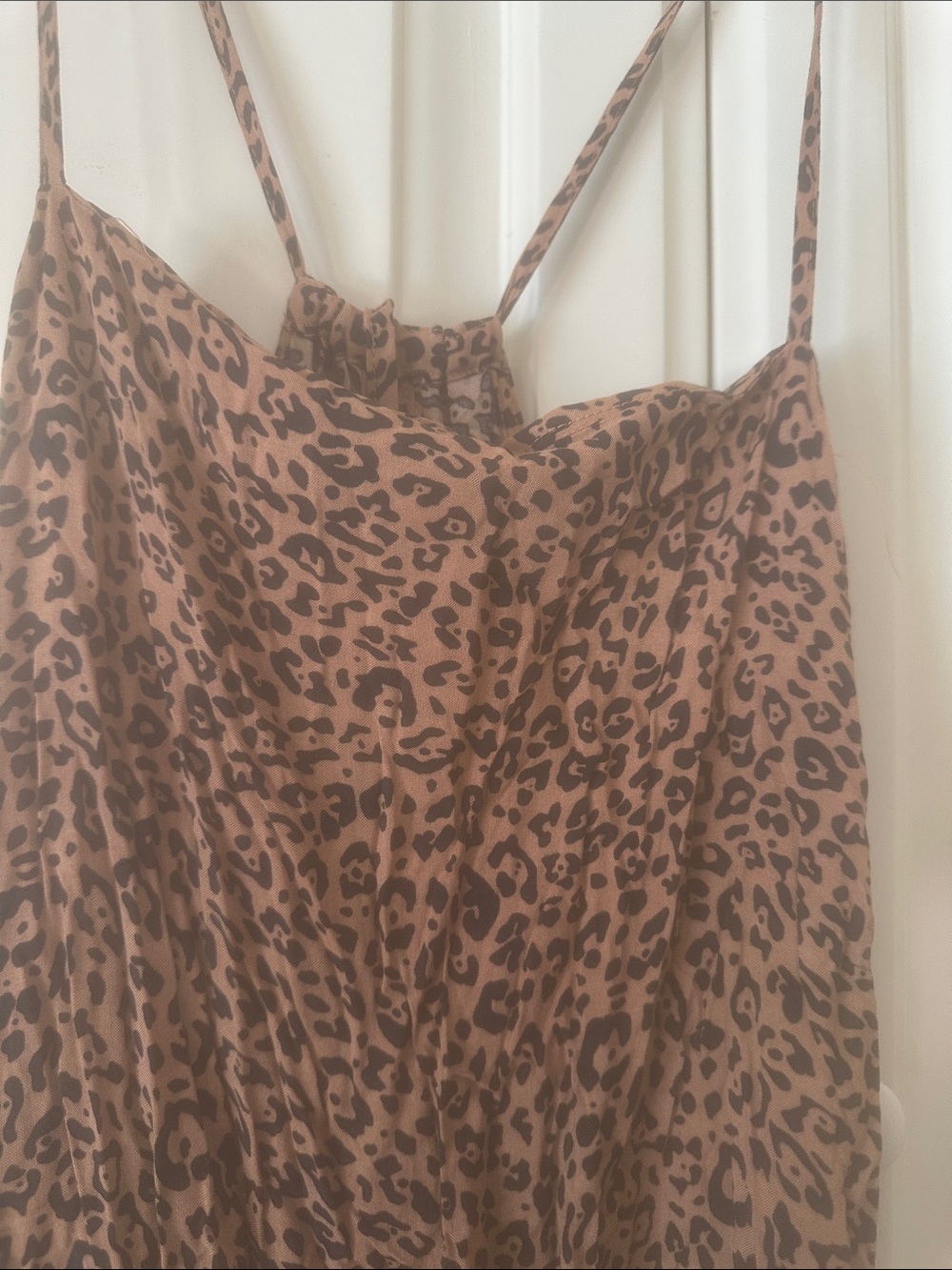 H&M Brown Leopard Print Jumpsuit